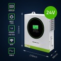 Qoltec Hybrydowy inwerter solarny Off-Grid 3500kW | 100A | 24V | MPPT | Sinus | opcja Wi-Fi | Power Factor 1.0 - 2696734