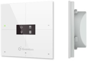 Smart panel Grenton / 4 pola dotykowe / wyświetlacz OLED / TF-Bus / biały szklany front