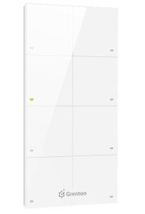 Panel dotykowy Grenton / 8 pól dotykowych / TF-Bus / biały szklany front