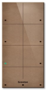 Panel dotykowy Grenton / 8 pól dotykowych / TF-Bus / jasny, wykonany z naturalnej skóry front