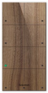 Panel dotykowy Grenton / 8 pól dotykowych / TF-Bus / ciemny drewniany front