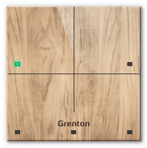 Panel dotykowy Grenton / 4 pola dotykowe / TF-Bus / jasny drewniany front - 2696953