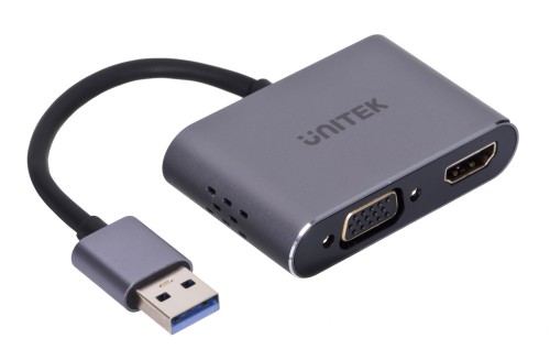 Adapter Unitek USB-A na HDMI i VGA, FullHD - 2696967