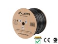 KABEL LAN UTP KAT.5E 305M DRUT OUTDOOR ŻELOWANY CU CZARNY FLUKE PASSED LANBERG - 2697013