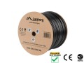 KABEL LAN UTP KAT.5E 305M DRUT OUTDOOR ŻELOWANY CU CZARNY FLUKE PASSED LANBERG - 1039900