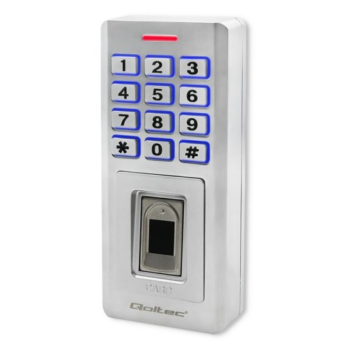 Qoltec Zamek szyfrowy Oberon z czytnikiem linii papilarnych | RFID | kod | karta | brelok | dzwonek | IP68 | EM - 2697169
