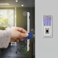 Qoltec Zamek szyfrowy Oberon z czytnikiem linii papilarnych | RFID | kod | karta | brelok | dzwonek | IP68 | EM - 1428938