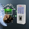 Qoltec Zamek szyfrowy Oberon z czytnikiem linii papilarnych | RFID | kod | karta | brelok | dzwonek | IP68 | EM - 1428936