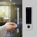 Qoltec Zamek szyfrowy dotykowy Proteus z czytnikiem linii papilarnych | RFID| kod | karta | brelok | dzwonek | IP68 | EM - 1428890