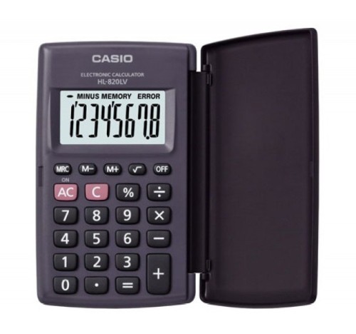 Casio Kalkulator kieszonkowy HL-820LV-B BK, 8-cyfrowy, 127x104mm, czarny, box - 2696354