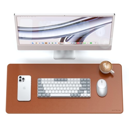 Satechi Premium Desk Mat - podkładka na biurko ze skóry wegańskiej (brown) - 2691917
