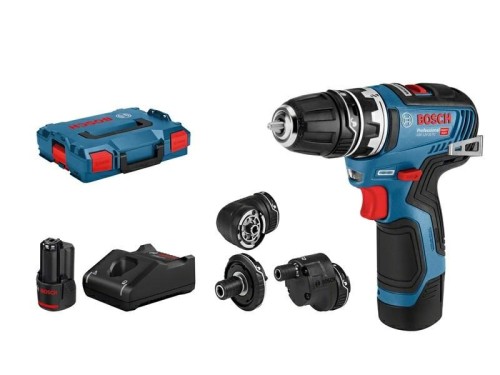 BOSCH.WKRĘTARKA GSR 12V-35 FC 2x3,0Ah 35/20Nm WYMIENNE GŁOWICE +4x GFA LB - 2698324