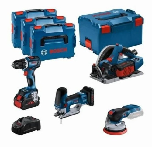 BOSCH.ZESTAW COMBO 18V (GSR 18V-90C +GKT 18V-52GC +GST 18V-155 SC +GEX 18V-125) 1xPC4,0Ah 2xPC5,5Ah … - 2698394
