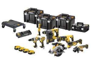 DEWALT.ZESTAW COMBO 18V DCK853P4T (DCD996 + DCF887 + DCS565 + DCS367 + DCS356 + DCH273 + DCG405 + DCL050) 4x5,0Ah 4x TSTAK WÓZEK