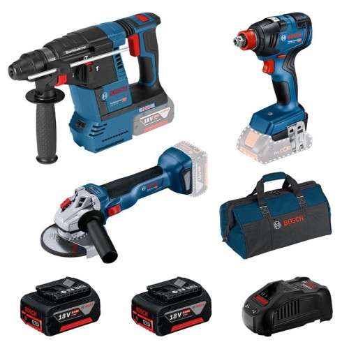 BOSCH.ZESTAW COMBO 18V (GBH 18V-26 + GDX 18V-200 + GWS 18V-10) 2x5,0Ah TORBA … - 2698395