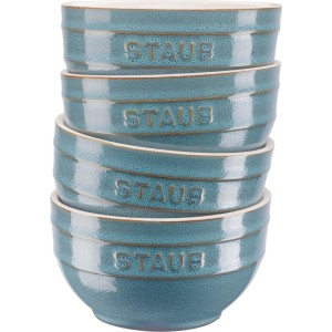 Zestaw 4 misek okrągłych STAUB 40508-147-0 - antyczny turkusowy 14 cm