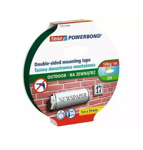 TESA TAŚMA DWUSTRONNA POWERBOND 5m x 19mm ZEWNĘTRZNA - 2691939
