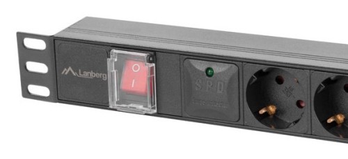 Lanberg PDU-05F-0200-IEC-BK rozdzielacz zasilania PDU 5 x gniazdo sieciowe 1U Czarny - 2666922