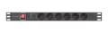 Lanberg PDU-06F-0200-IEC-BK rozdzielacz zasilania PDU 6 x gniazdo sieciowe 1U Czarny - 2666931