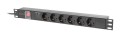 Lanberg PDU-06F-0200-IEC-BK rozdzielacz zasilania PDU 6 x gniazdo sieciowe 1U Czarny - 2666930