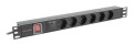 Lanberg PDU-06F-0200-IEC-BK rozdzielacz zasilania PDU 6 x gniazdo sieciowe 1U Czarny - 2666929