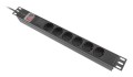 Lanberg PDU-06F-0200-IEC-BK rozdzielacz zasilania PDU 6 x gniazdo sieciowe 1U Czarny - 2666928
