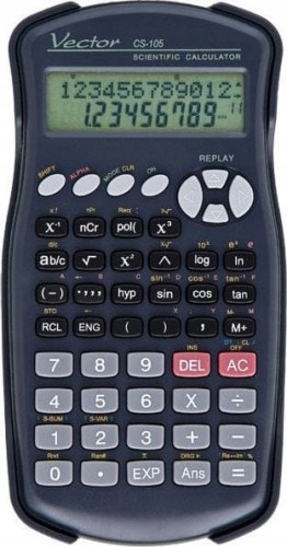 Vector Kalkulator naukowy KAV CS-105, 240 funkcji, 80x170mm, czarny - 2705725