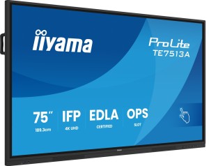 Monitor dotykowy IIYAMA 189.3cm (75") TE7513A-B1AG, 16:9, 2xHDMI, USB-C (Speditionsversand)
