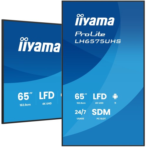 Monitor IIYAMA 164.0cm(65") LH6575UHS-B2AG 16:9 2xHDMI+2xUSB+3xDP - 2710625