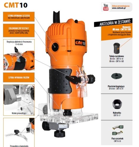 CMT frezarka do krawędzi 550W - 2711126