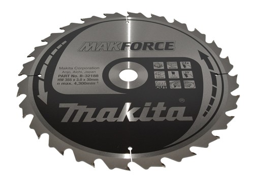 MAKITA PIŁA TARCZOWA 355x30x24z MAKFORCE DREWNO - 2698854