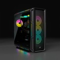 Korsarz | Inteligentna obudowa ze szkła hartowanego | iCUE 5000T RGB | Szyba boczna | Czarny | Wieża środkowa | Zasilacz w zestawie Nie | Format ATX - 2699170