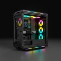 Korsarz | Inteligentna obudowa ze szkła hartowanego | iCUE 5000T RGB | Szyba boczna | Czarny | Wieża środkowa | Zasilacz w zestawie Nie | Format ATX - 2699172