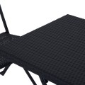 Mały zestaw mebli ogrodowych Black Forest | dwa krzesła + stolik czarny - 2713500