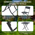 Mały zestaw mebli ogrodowych Black Forest | dwa krzesła + stolik czarny - 2713507