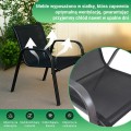 Klasyczny zestaw mebli ogrodowych Black Forest tekstylen dwa krzesła + stolik czarny - 2713516