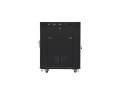 Szafa instalacyjna rack stojąca 19" 15U 600x800 czarna drzwi szklane LCD Lanberg (Flat Pack) V2 - 1128752