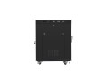 Szafa instalacyjna rack stojąca 19" 15U 600x800 czarna drzwi szklane LCD Lanberg (Flat Pack) V2 - 2714249