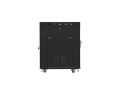 Szafa instalacyjna rack stojąca 19" 15U 600x800 czarna drzwi szklane LCD Lanberg (Flat Pack) V2 - 1128751