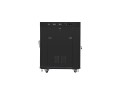 Szafa instalacyjna rack stojąca 19" 15U 600x800 czarna drzwi szklane LCD Lanberg (Flat Pack) V2 - 2714248