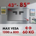 MACLEAN UCHWYT DO TV, KOMPATYBILNY Z TELEWIZORAMI SAMSUNG QLED, 43"-85", MAX. 60KG, MC-806 N - 2716717