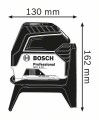 Bosch GCL 2-15 Niwelator liniowy/poziomowy 15 m 650 nm (<1 mW) - 2716804
