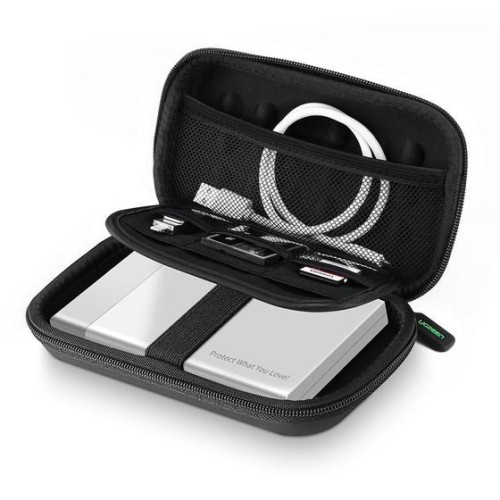 Ugreen Etui na dysk twardy HDD i akcesoria (16,5 x 9,5 x 4,5 cm; czarny) - 2719640