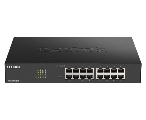 D-Link DGS-1100-16V2 switch zarządzalny L2 Gigabit Ethernet (10/100/1000) Czarny - 2720215