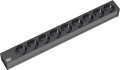 Bachmann 19"-Steckdosenleiste ALU 1HE, 9-fach 35?, schwarz, 2,0m, ohne Schalter - 2720713