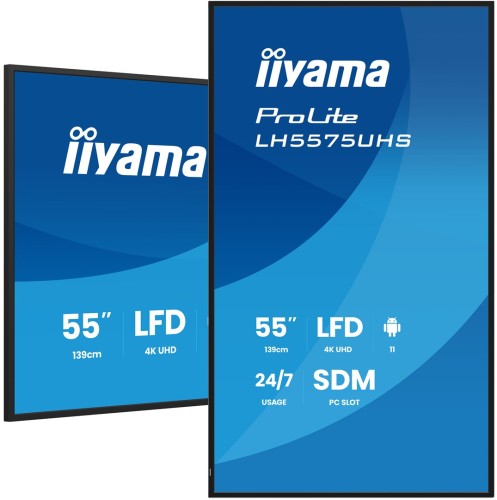 Monitor IIYAMA 139.0cm (55") LH5575UHS-B2AG 16:9 2xHDMI+3xDP+2xUSB (Speditionsversand) - 2721970
