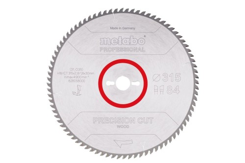 METABO PIŁA TARCZOWA HW/CT 315x30x84z    PRECISION CUT WOOD PROFESSIONAL - 2722229
