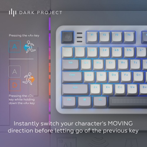 Dark Project ALU87A Daylight, G3MS Zircon Switch, RU klawiatura - 2722833
