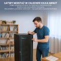 Extralink EX.7256 - szafka wisząca 19" 12U 600x600 Czarna - 2723985