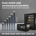 Extralink Szafa rack 18U 600x600 Czarna montowana na ścianie - 2724040